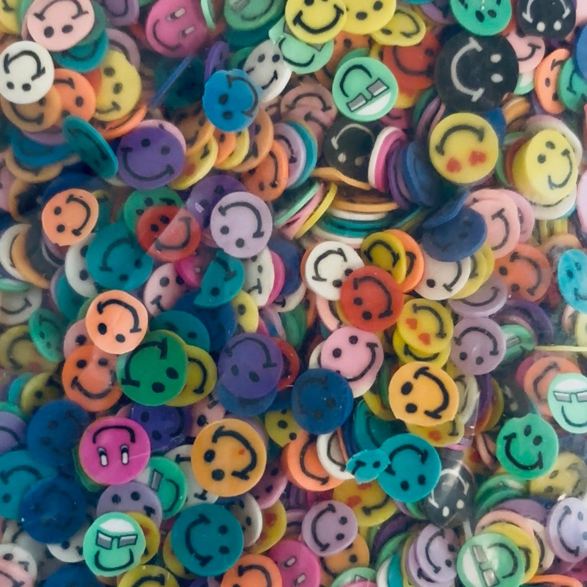 Smiley Face Polymer Clay Slices