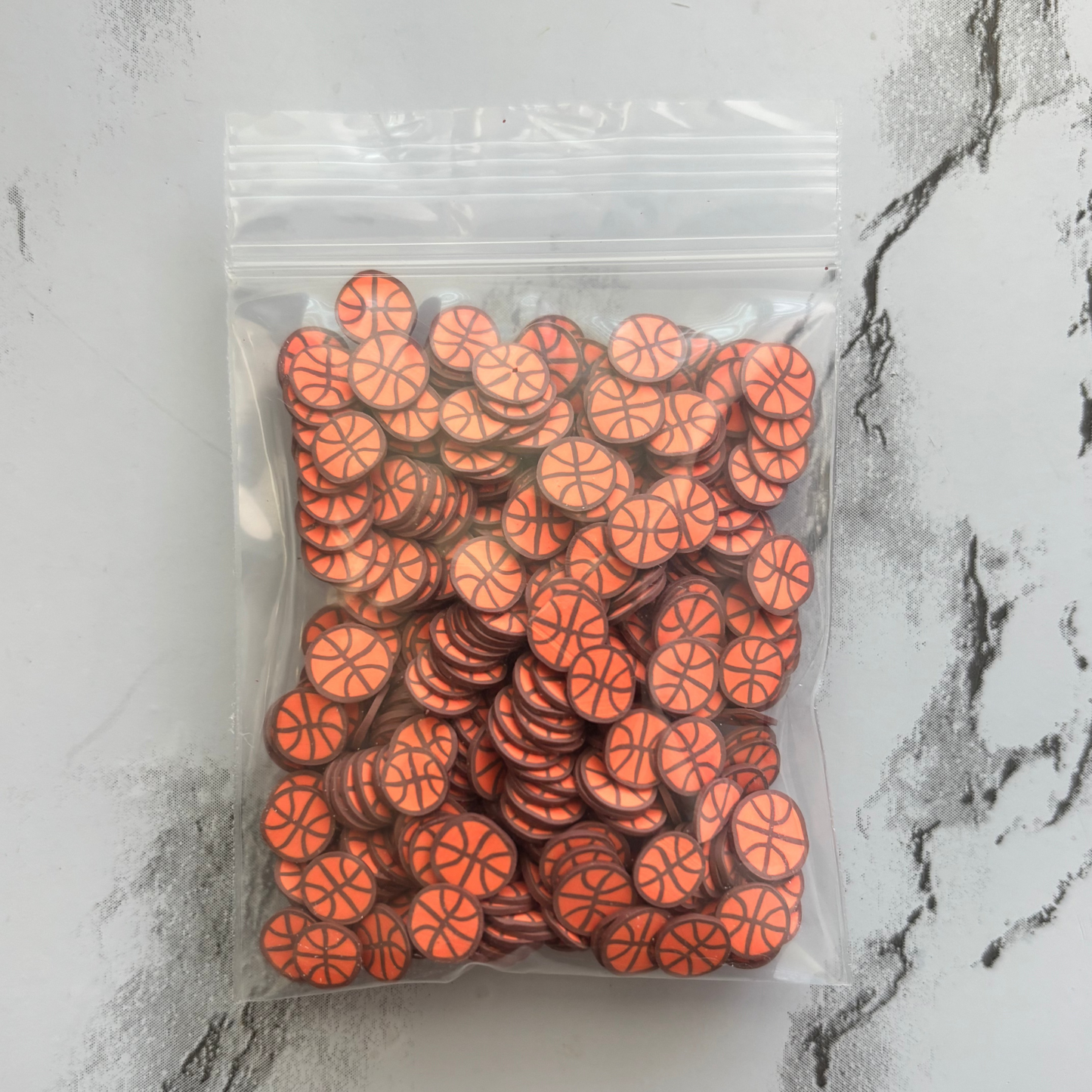 Basketball Polymer Clay Slices