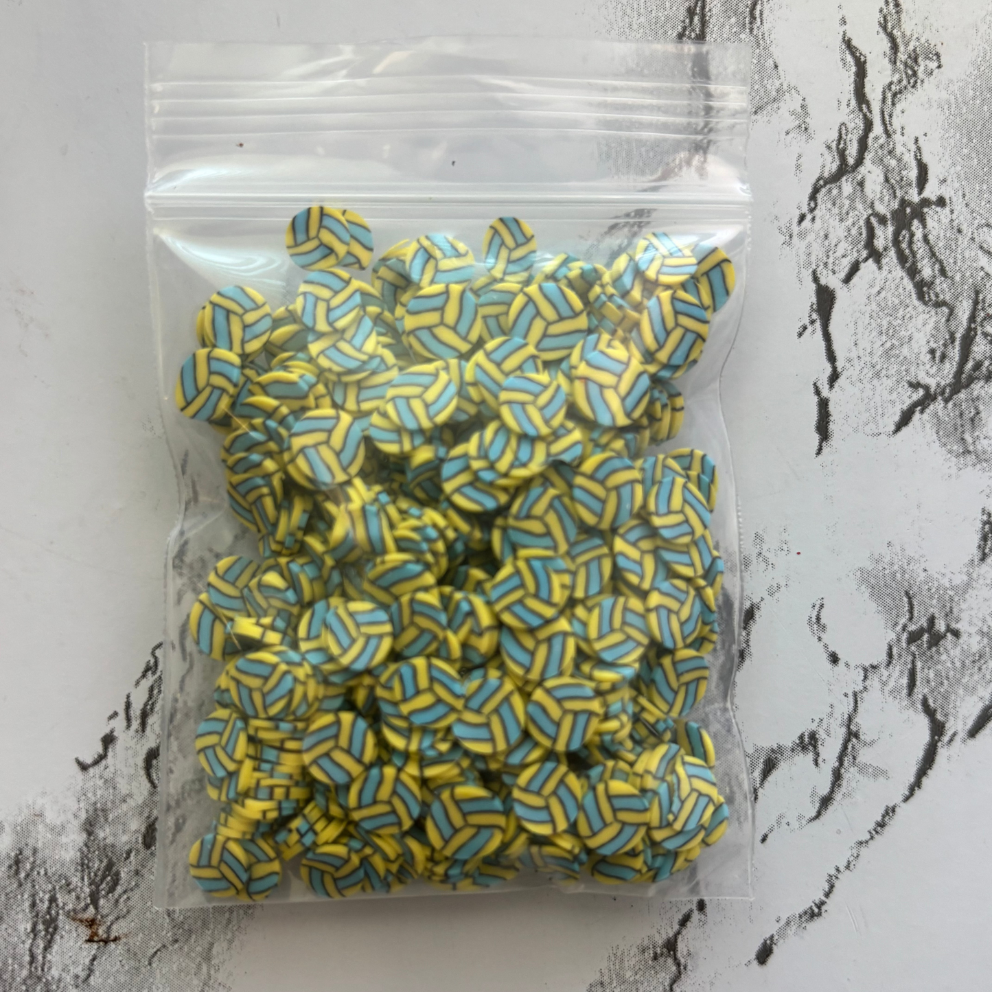 Volleyball Polymer Clay Slices