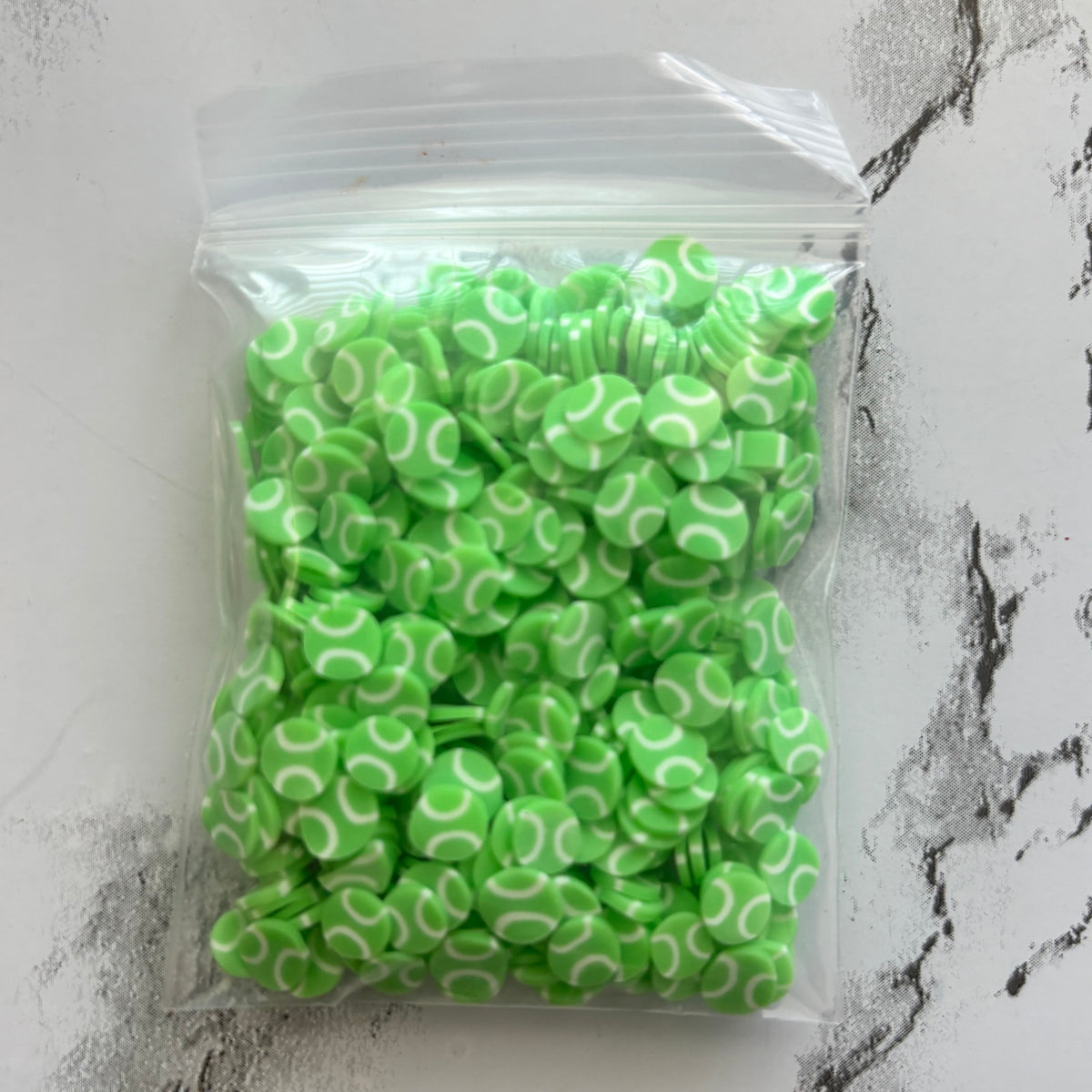 Tennis Ball Polymer Clay Slices