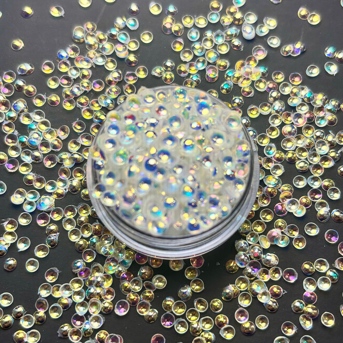Iridescent White Bubble Glitter