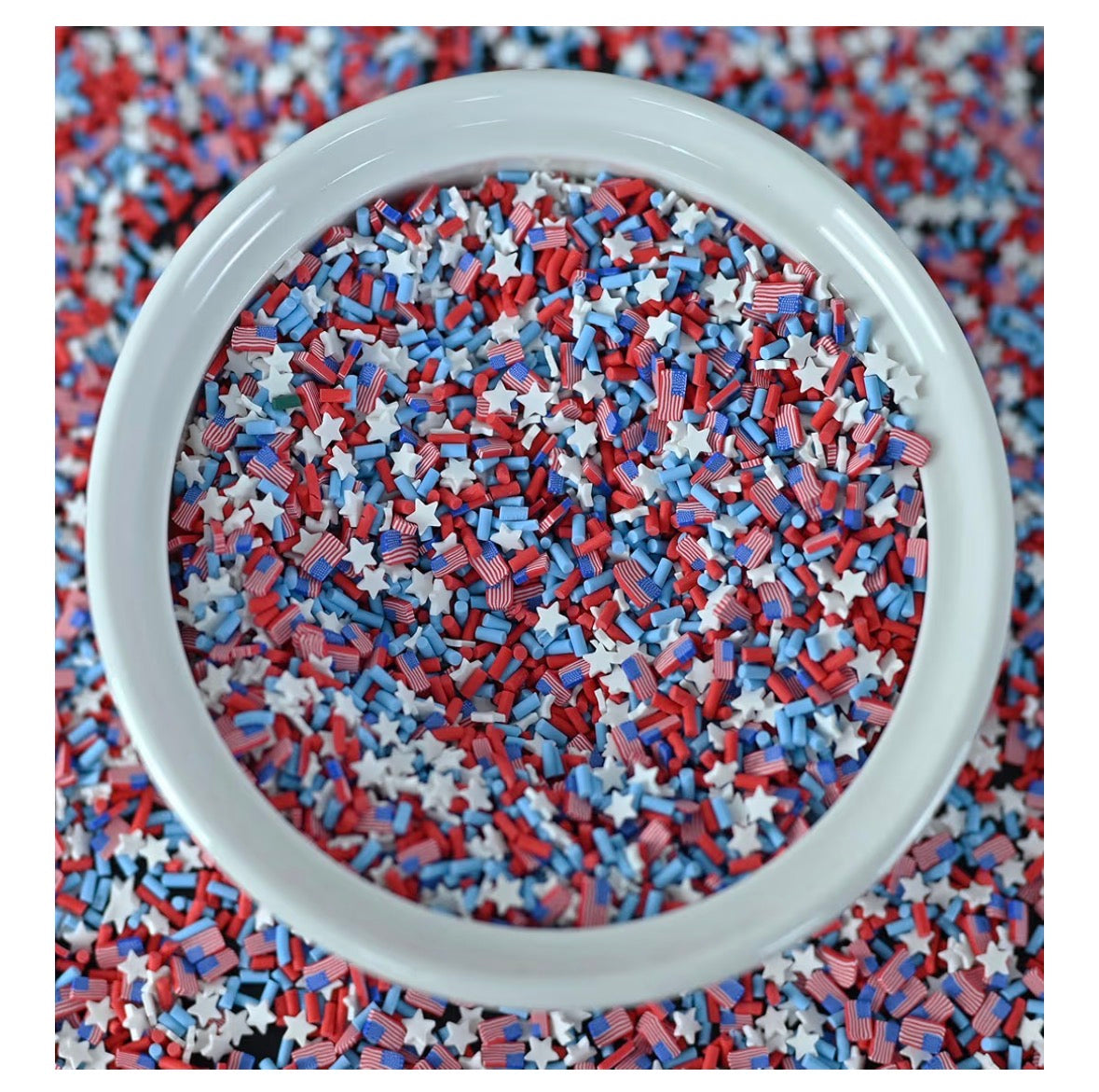 4th of July Flag Polymer Clay Slices