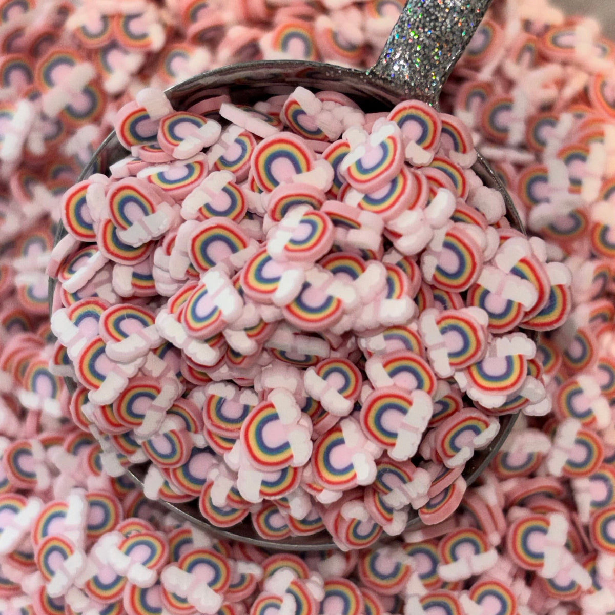 Rainbows Polymer Clay Slices