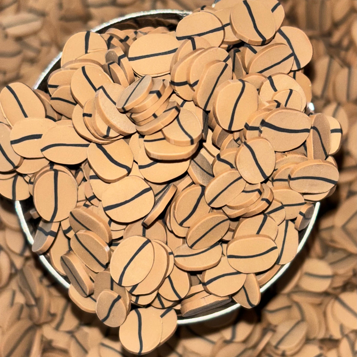 Coffee Bean Polymer Clay Slices
