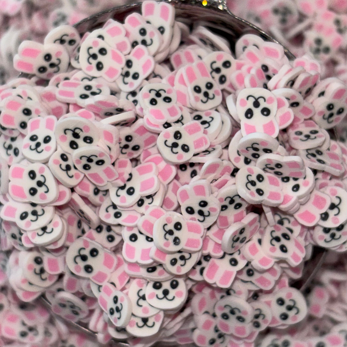 White Rabbits Polymer Clay Slices