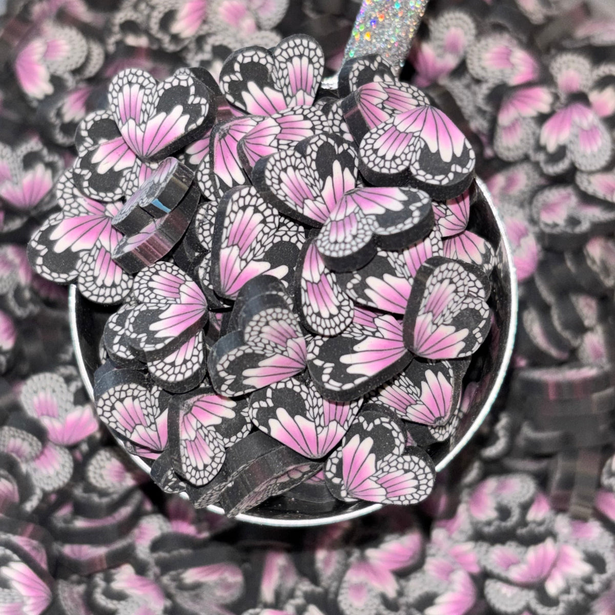 Purple Butterfly Polymer Clay Slices