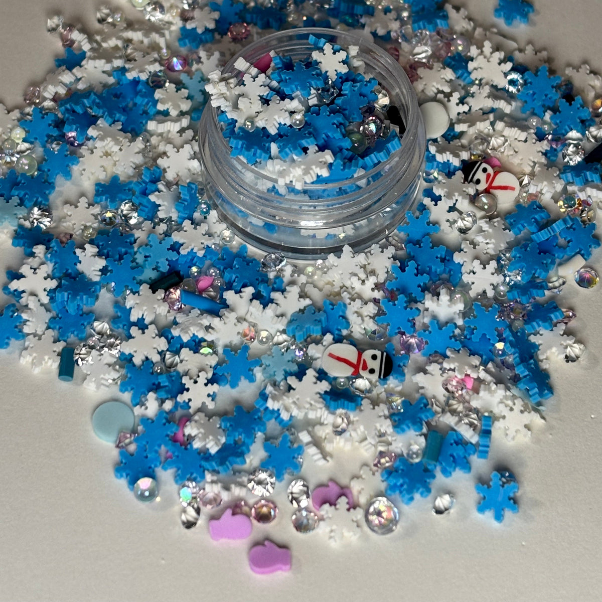 Winter Mix Polymer Clay Slices