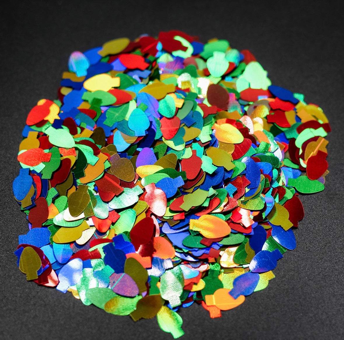 Christmas Light Bulb Shaped Glitter
