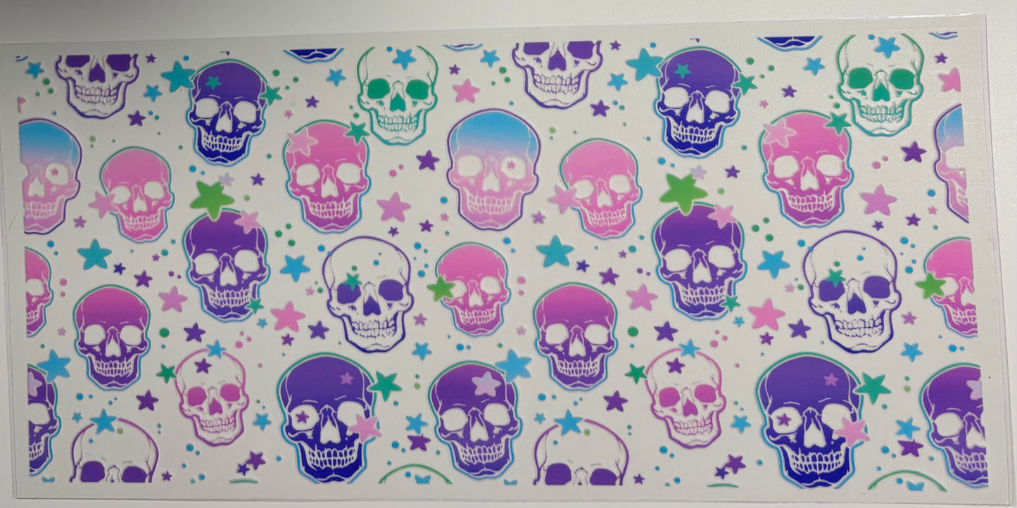 #19 - Purple/Pink Skulls and stars