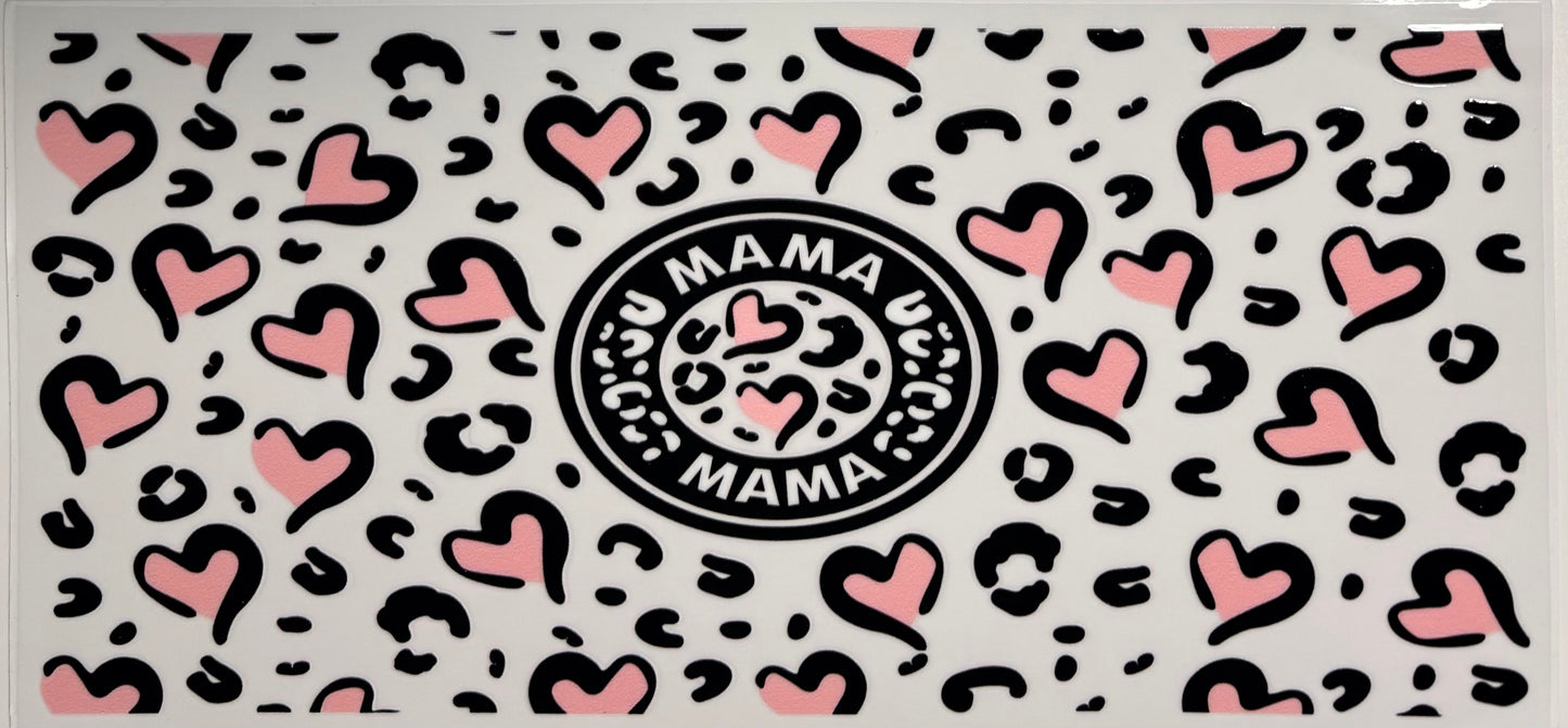 #27 - Pink Mama Heart Leopard