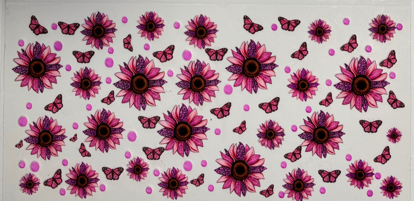 #56 - Pink Flowers/Butterflies
