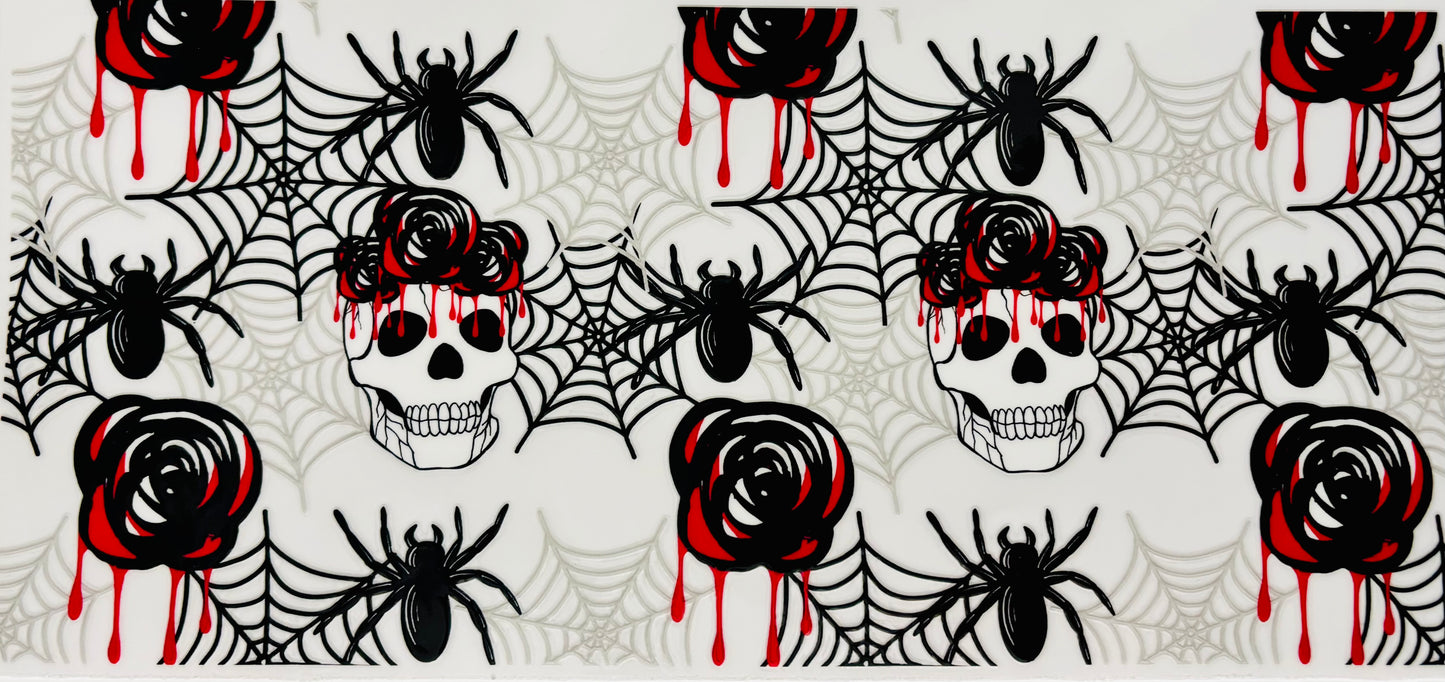 # 207 - Skull and spiders wrap