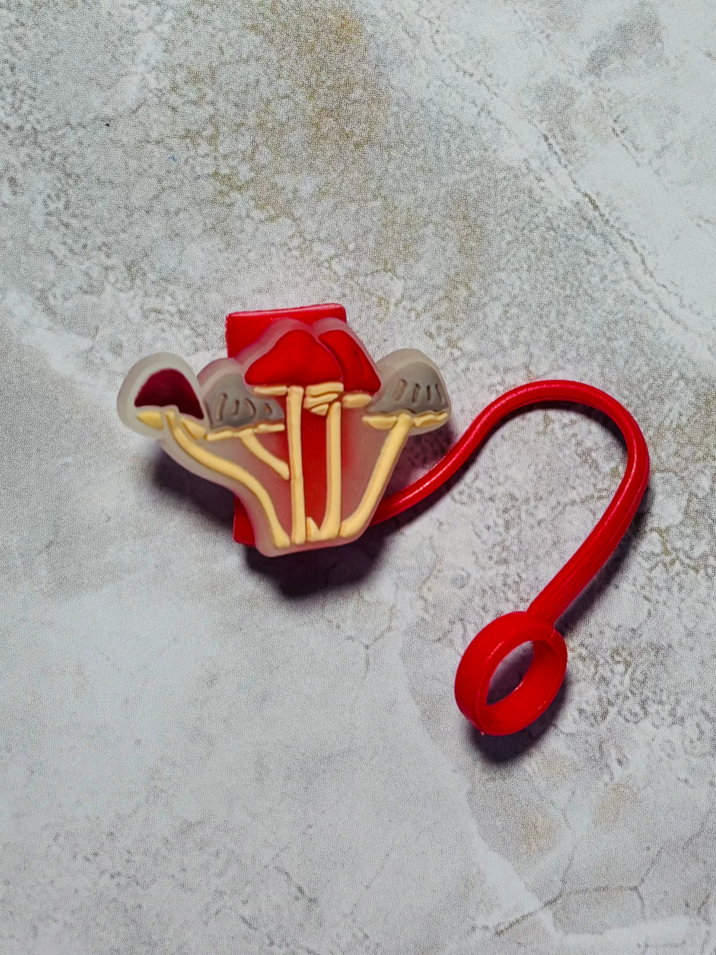 Glow-in-the-dark Mushroom Straw Top Covers