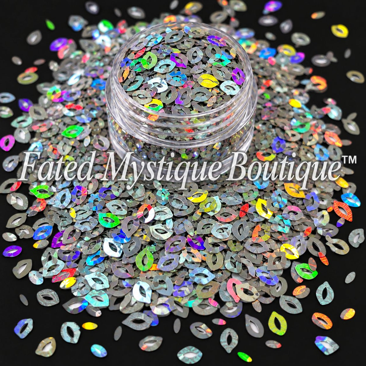 Silver Lips Shaped Glitter for snow globe tumblers, resin, and DIY crafts