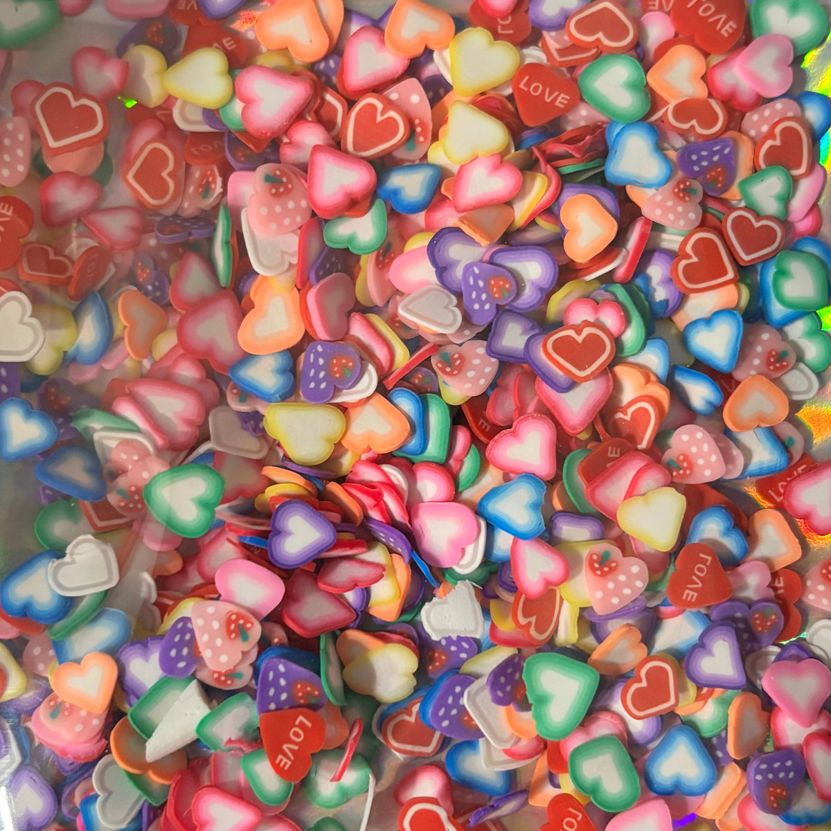 mixed hearts polymer_clay_slices