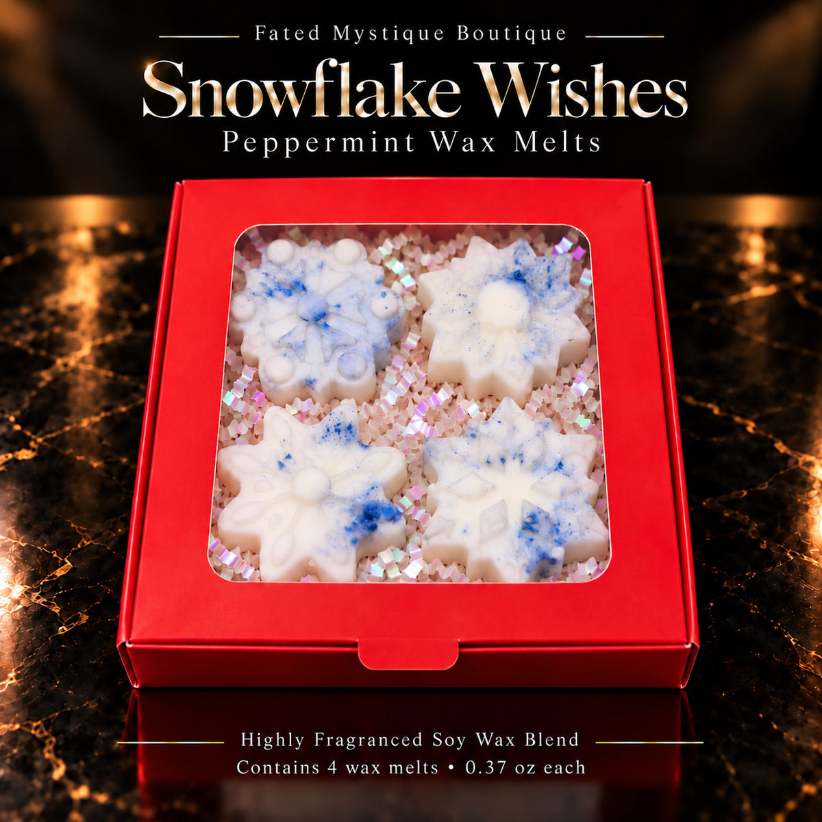 oh snapped gingerbread open soy blend wax melts, four-piece gift box