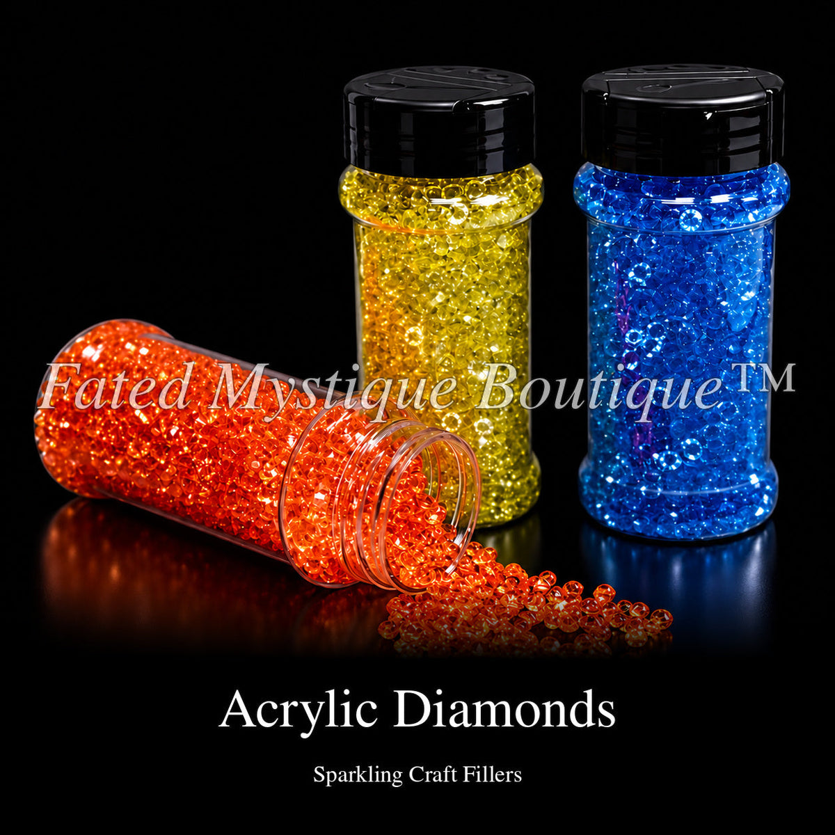 Acrylic Diamonds collection cover with standardized title — Fated Mystique Boutique