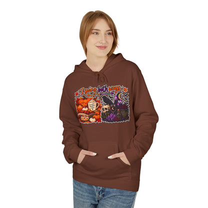Halloween Split-Scene Hoodie — "I Swing Both Ways" Pumpkin & Haunted Night Design