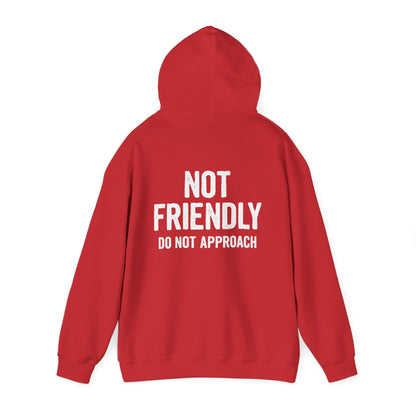 Not Friendly Hoodie — "Not Friendly Do Not Approach" Graphic Hoodie