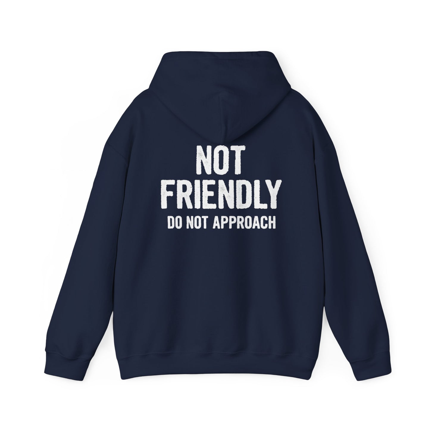 Not Friendly Hoodie — "Not Friendly Do Not Approach" Graphic Hoodie