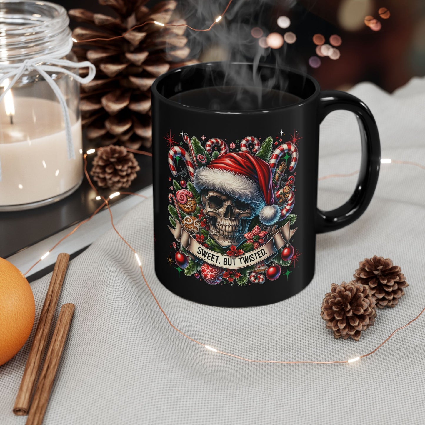 "Sweet, But Twisted" Skull Mug