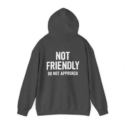 Not Friendly Hoodie — "Not Friendly Do Not Approach" Graphic Hoodie