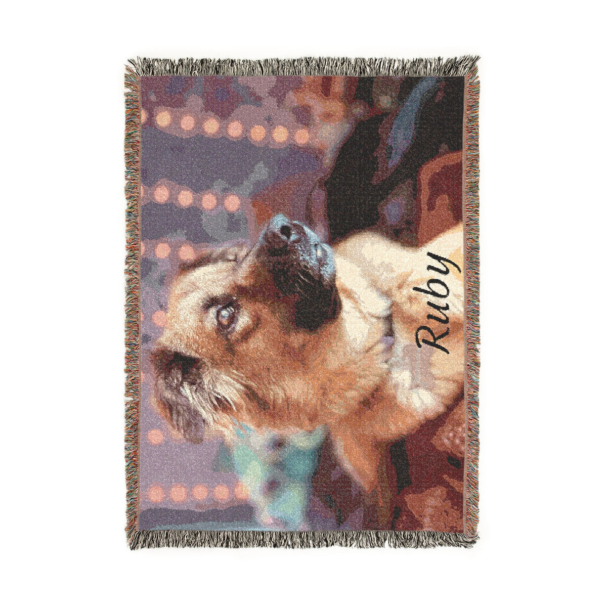 Personalized Woven Blanket — Custom Photo & Name Throw
