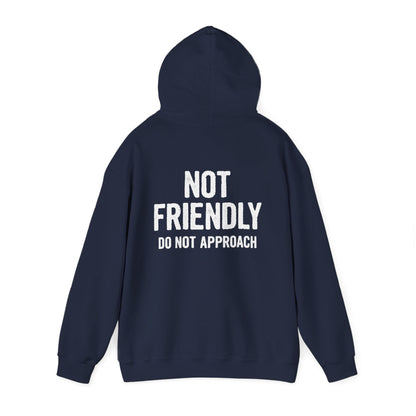 Not Friendly Hoodie — "Not Friendly Do Not Approach" Graphic Hoodie