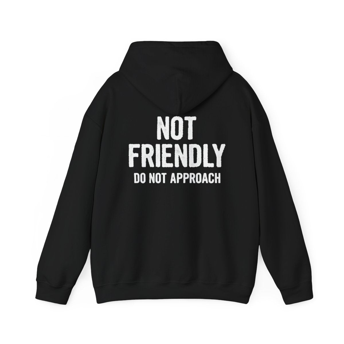 Not Friendly Hoodie — "Not Friendly Do Not Approach" Graphic Hoodie