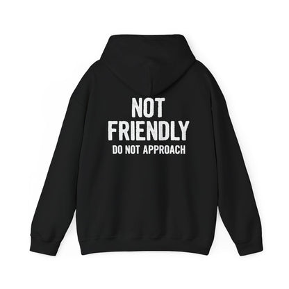 Not Friendly Hoodie — "Not Friendly Do Not Approach" Graphic Hoodie