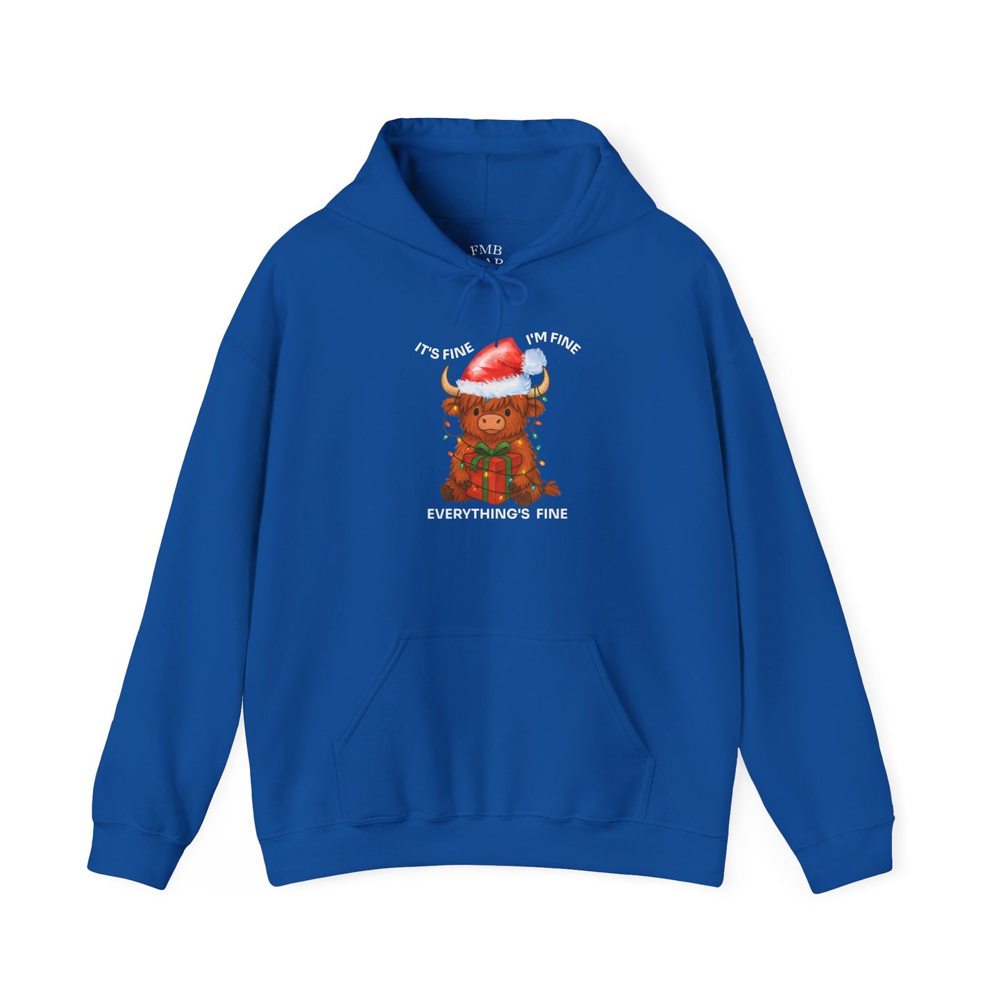 Everything’s Fine Christmas Cow Hooded Sweatshirt