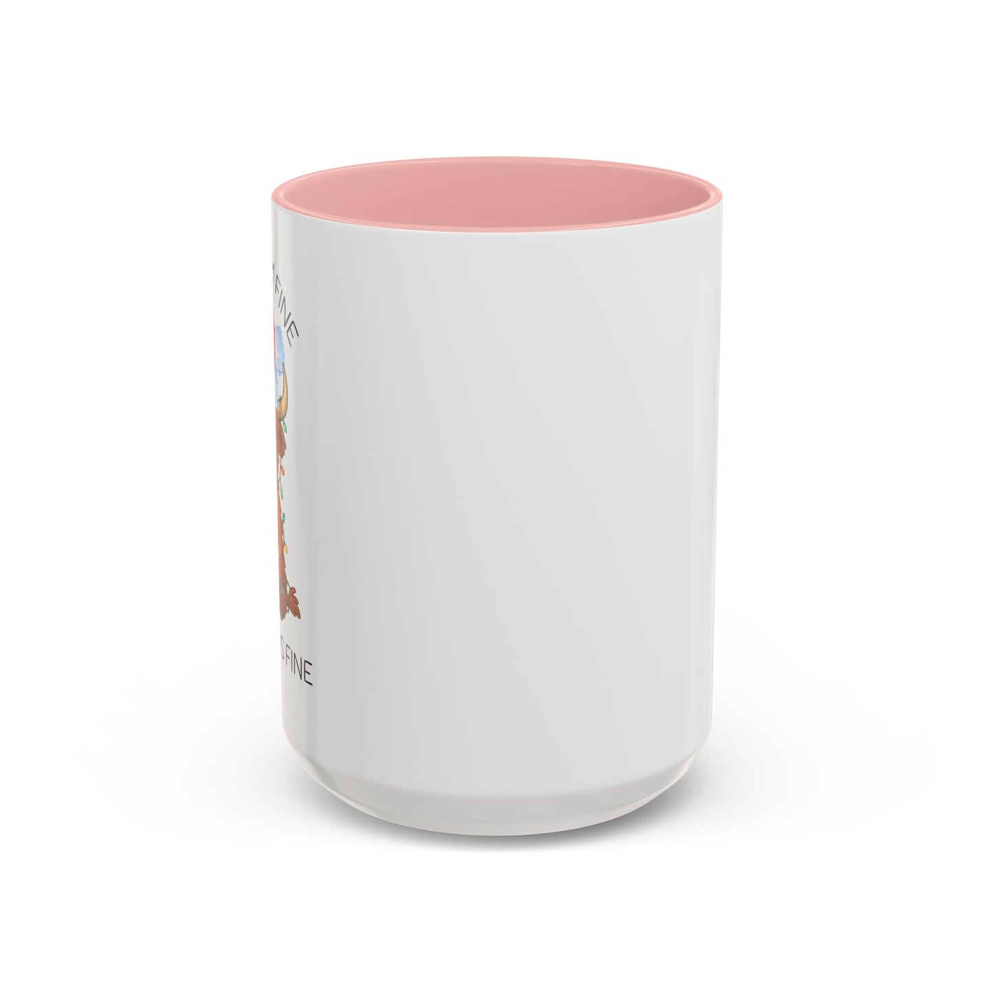 15oz Everything’s Fine Christmas Cow Coffee Mug