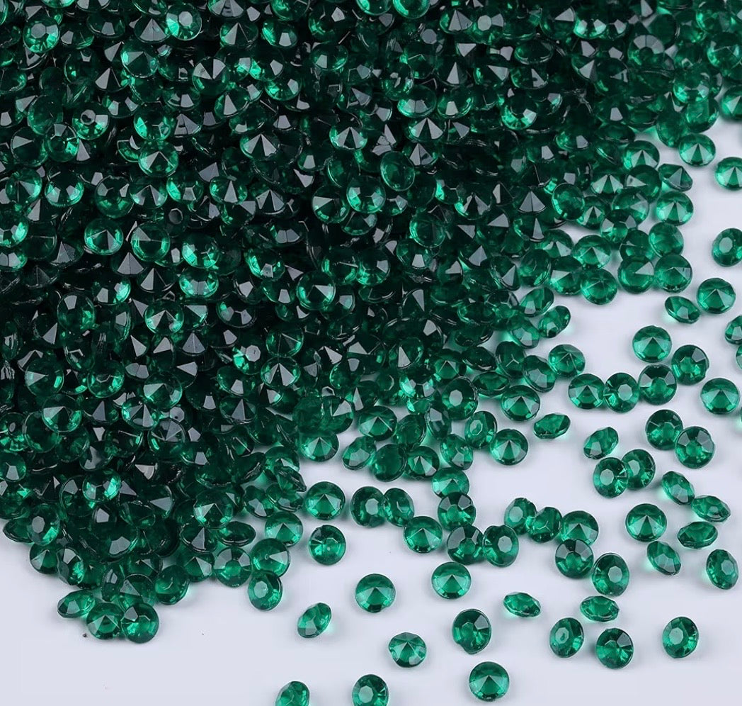 Dark Green Acrylic Diamonds