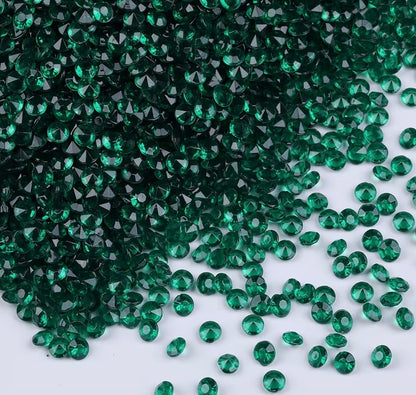 Dark Green Acrylic Diamonds
