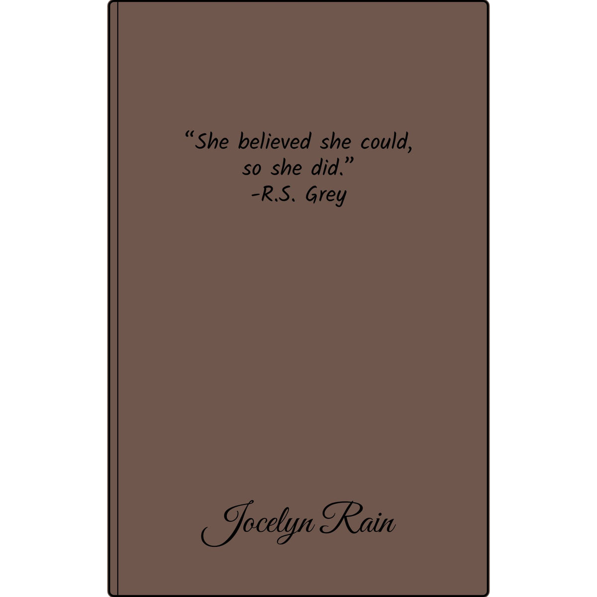 Engravable Vegan Leather Journal — Personalized Custom Text & Name