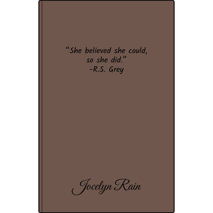 Engravable Vegan Leather Journal — Personalized Custom Text & Name