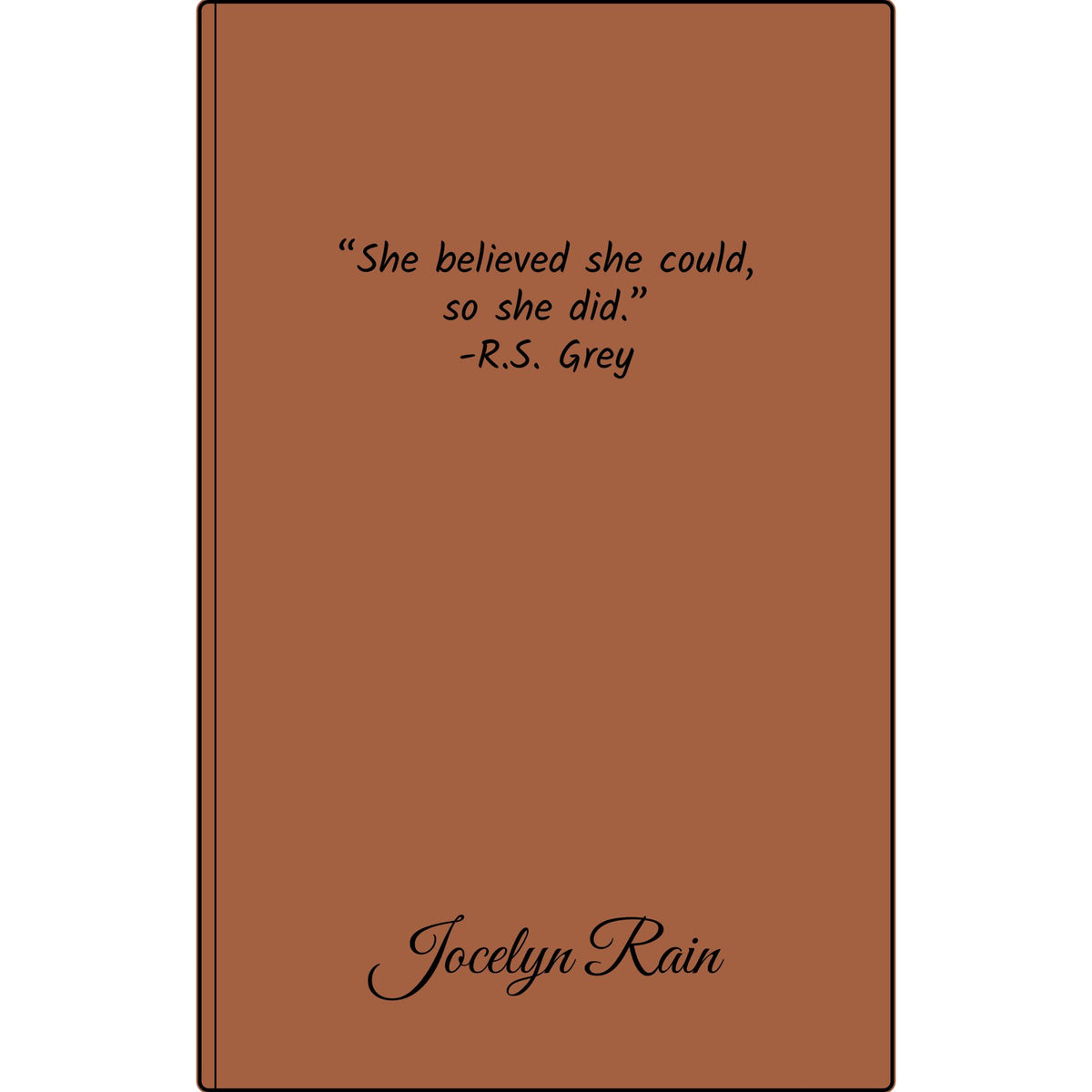 Engravable Vegan Leather Journal — Personalized Custom Text & Name