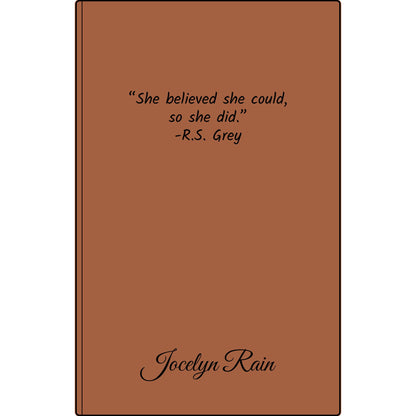 Engravable Vegan Leather Journal — Personalized Custom Text & Name