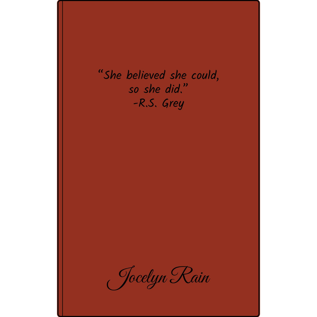 Engravable Vegan Leather Journal — Personalized Custom Text & Name