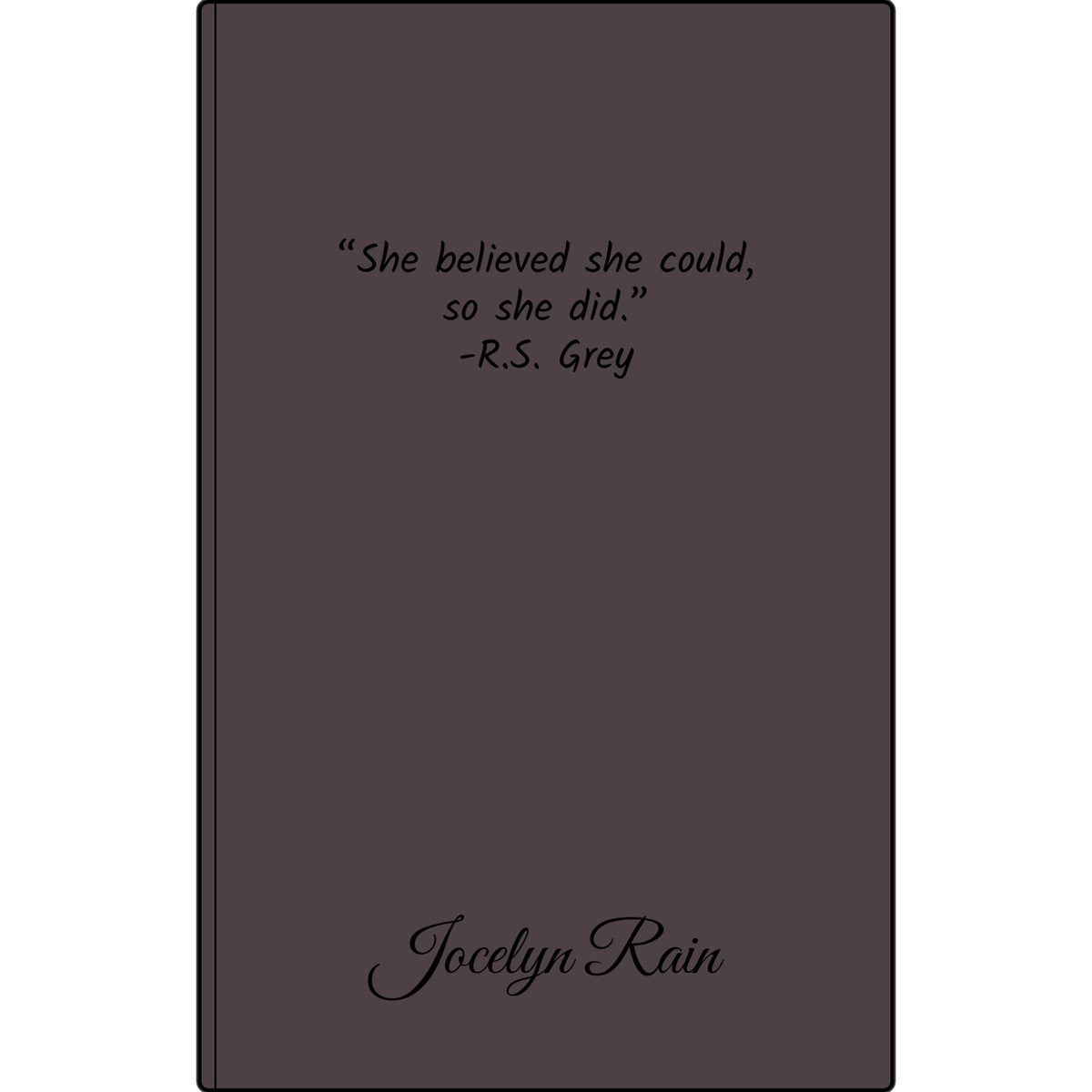 Engravable Vegan Leather Journal — Personalized Custom Text & Name