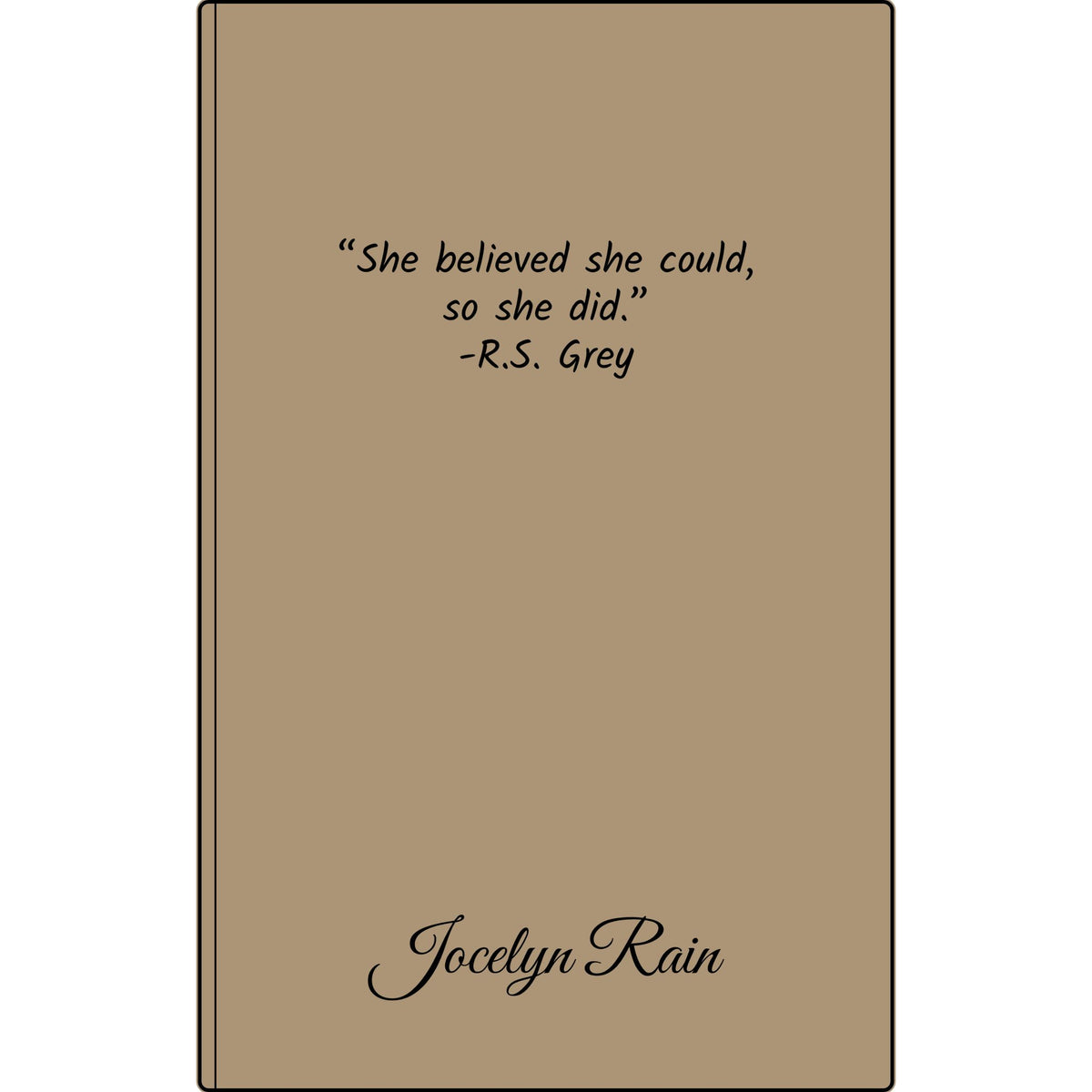 Engravable Vegan Leather Journal — Personalized Custom Text & Name