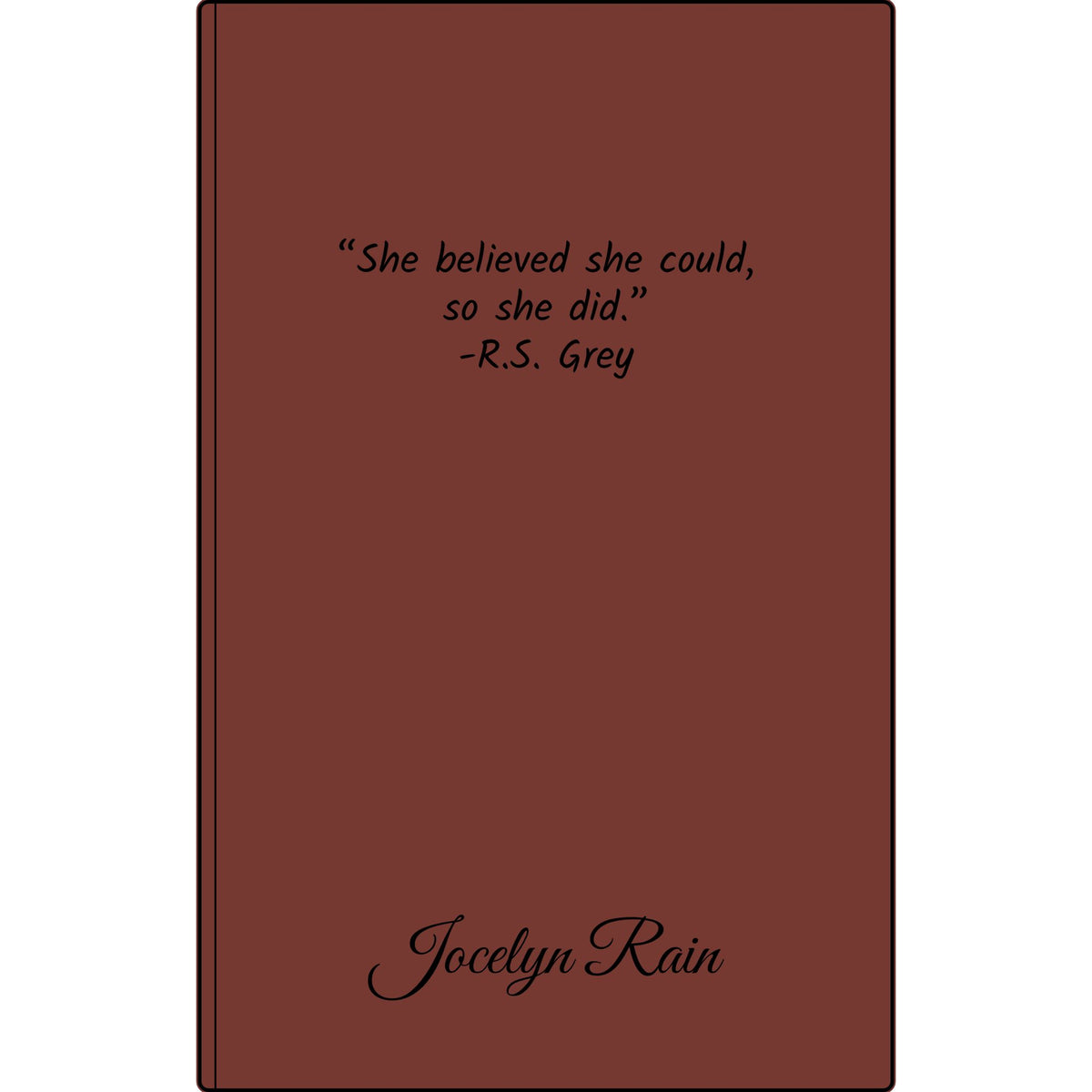 Engravable Vegan Leather Journal — Personalized Custom Text & Name