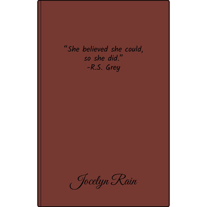 Engravable Vegan Leather Journal — Personalized Custom Text & Name