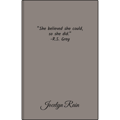 Engravable Vegan Leather Journal — Personalized Custom Text & Name