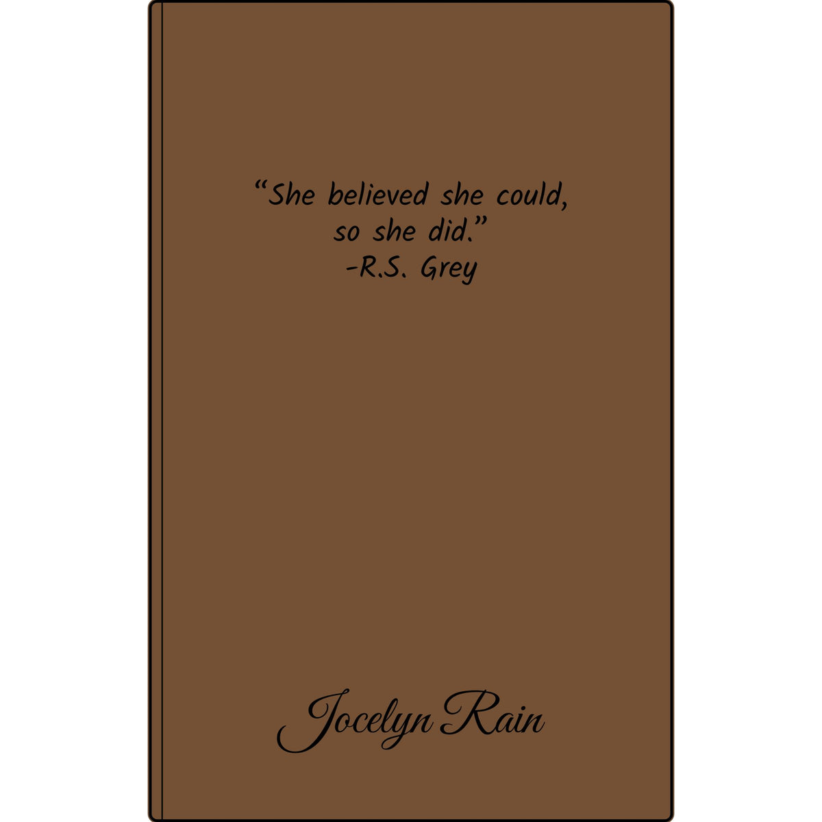 Engravable Vegan Leather Journal — Personalized Custom Text & Name