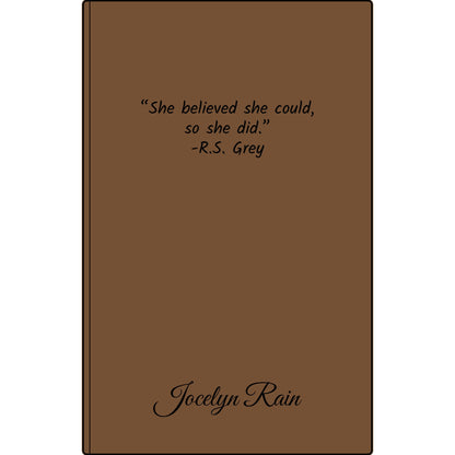 Engravable Vegan Leather Journal — Personalized Custom Text & Name