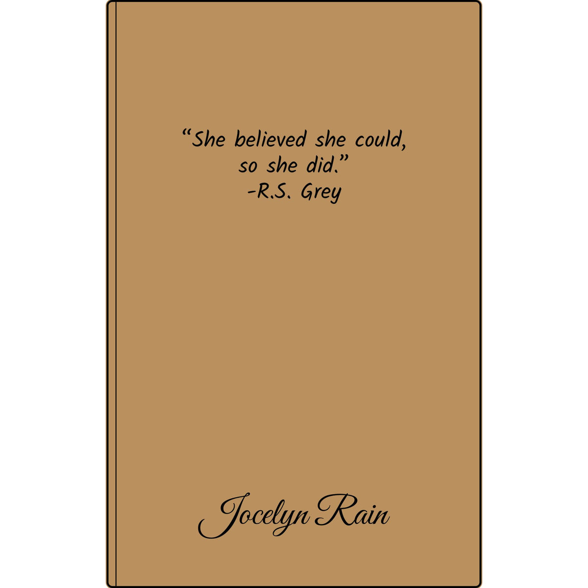 Engravable Vegan Leather Journal — Personalized Custom Text & Name