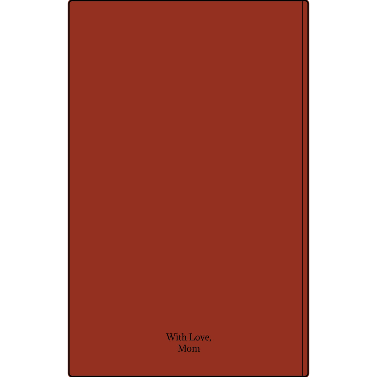 Engravable Vegan Leather Journal — Personalized Custom Text & Name