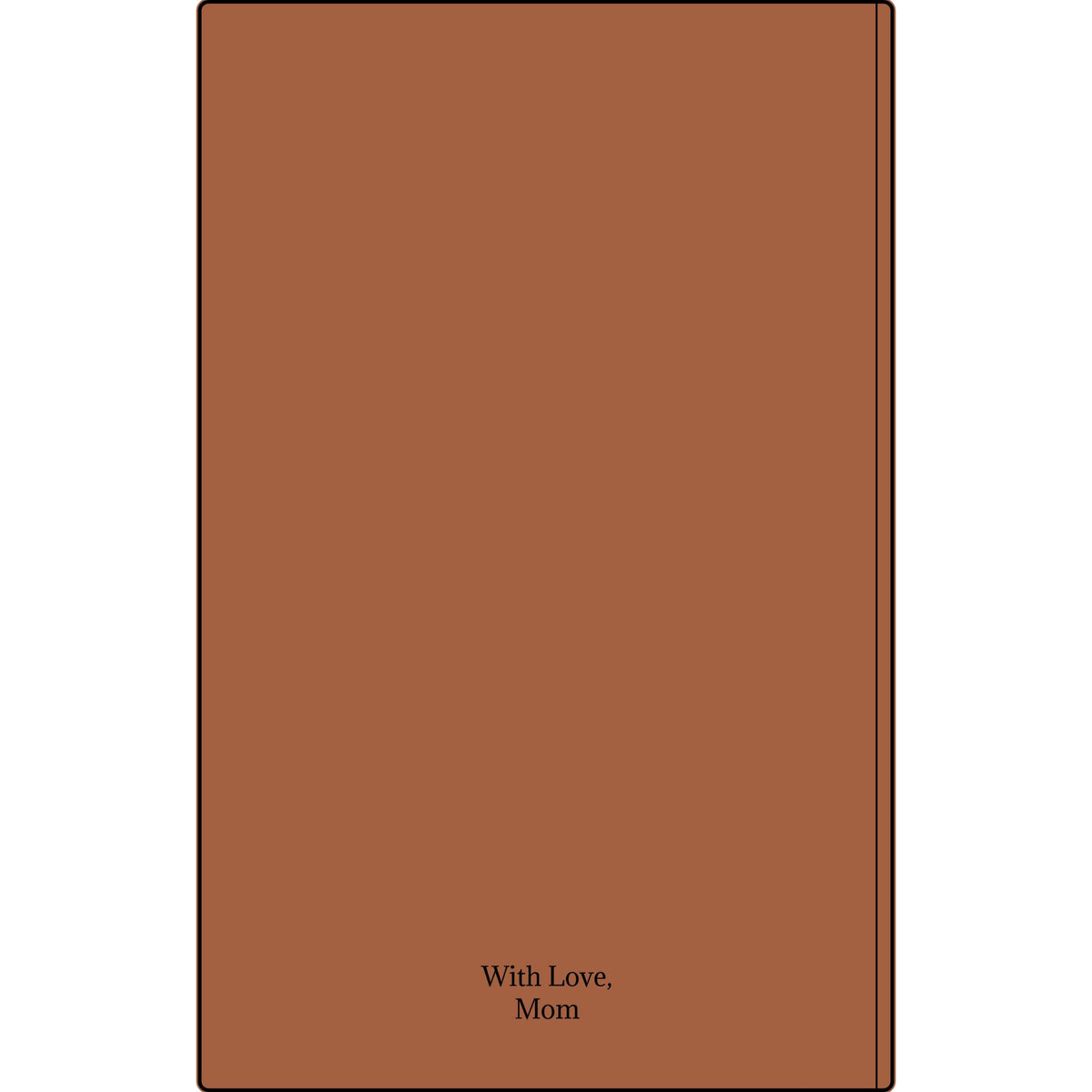 Engravable Vegan Leather Journal — Personalized Custom Text & Name