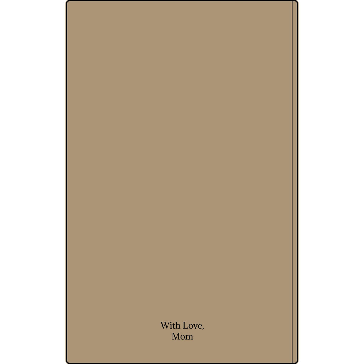 Engravable Vegan Leather Journal — Personalized Custom Text & Name